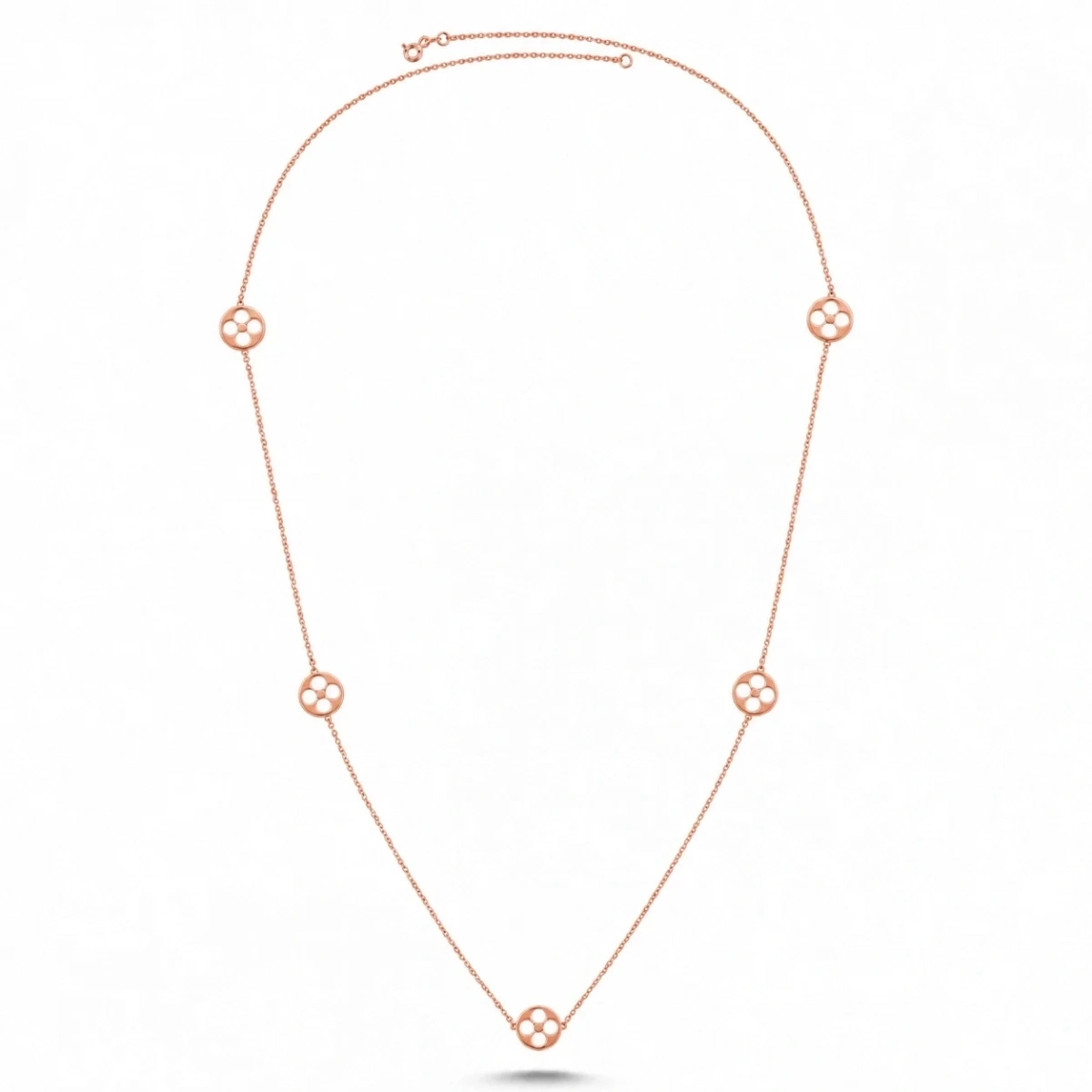 Clover Intermediate Part Long Necklace