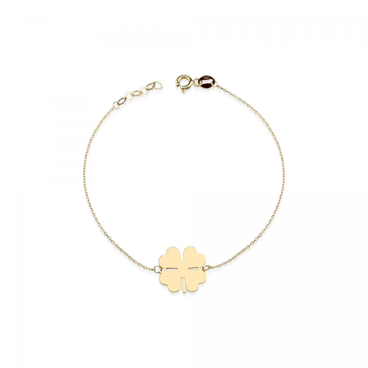 Yonca Şans Plaka Altın Bileklik