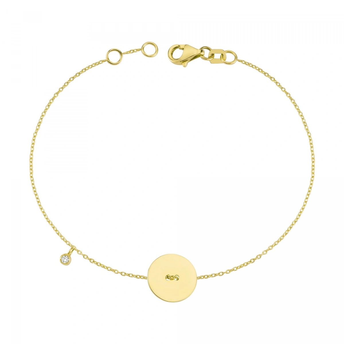 Yuvarlak Lazer Kesim Pırlanta Bileklik