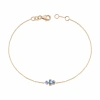 Renkli Mavi Taşlı Modern Altın Bileklik