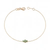 Renkli Yeşil Taşlı Modern Altın Bileklik