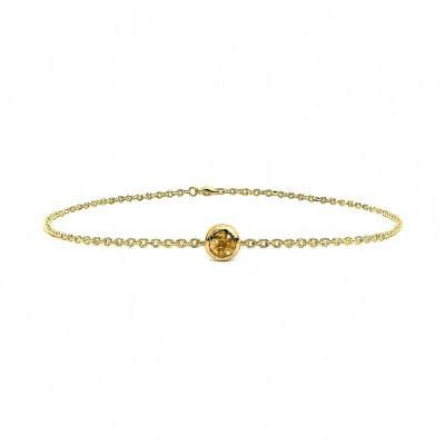 Renkli Sarı Taşlı Altın Bileklik