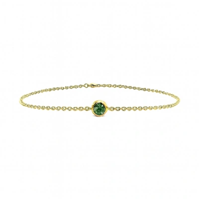 Renkli Yeşil Taşlı Altın Bileklik