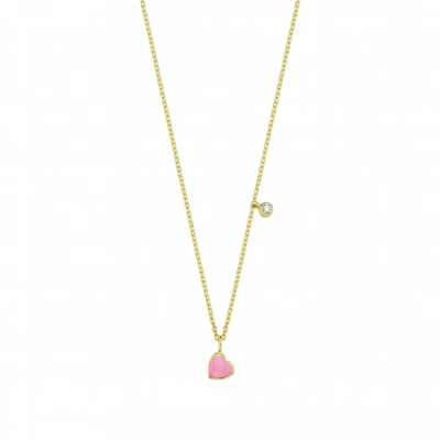 Mineli Kalp Pırlanta Kolye