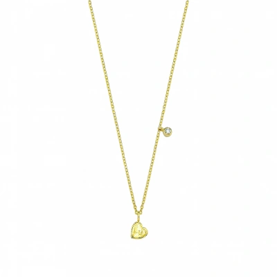 Mineli Kalp Pırlanta Kolye