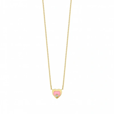 Kalp Mineli Pırlanta Kolye