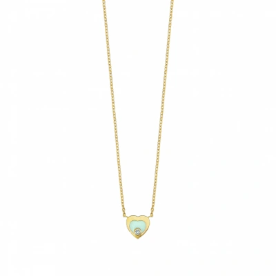 Kalp Mineli Pırlanta Kolye