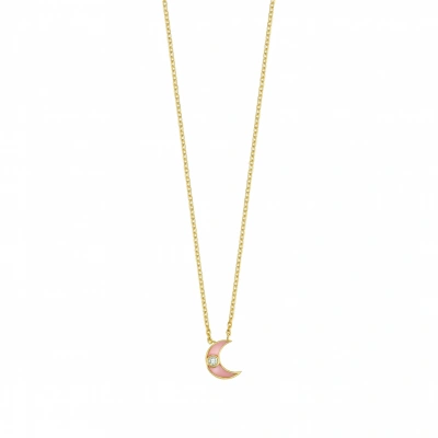 Yeni Ay Mineli Pırlanta Kolye