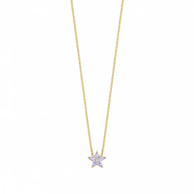 Yıldız Mineli Pırlanta Kolye