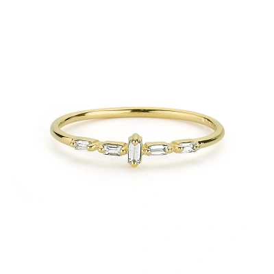 Baget Taşlı Zarif Altın Yüzük