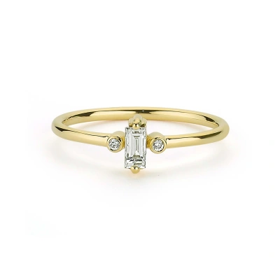 Baget Taşlı Zarif Altın Yüzük