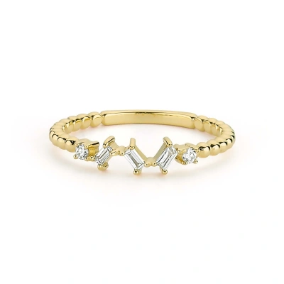 Baget Taşlı Modern Altın Yüzük