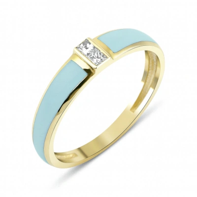 Yazın Neşesi Mineli Prenses Taşlı Altın Yüzük