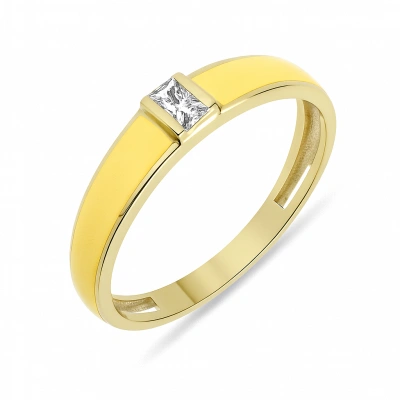 Yazın Neşesi Mineli Prenses Taşlı Altın Yüzük