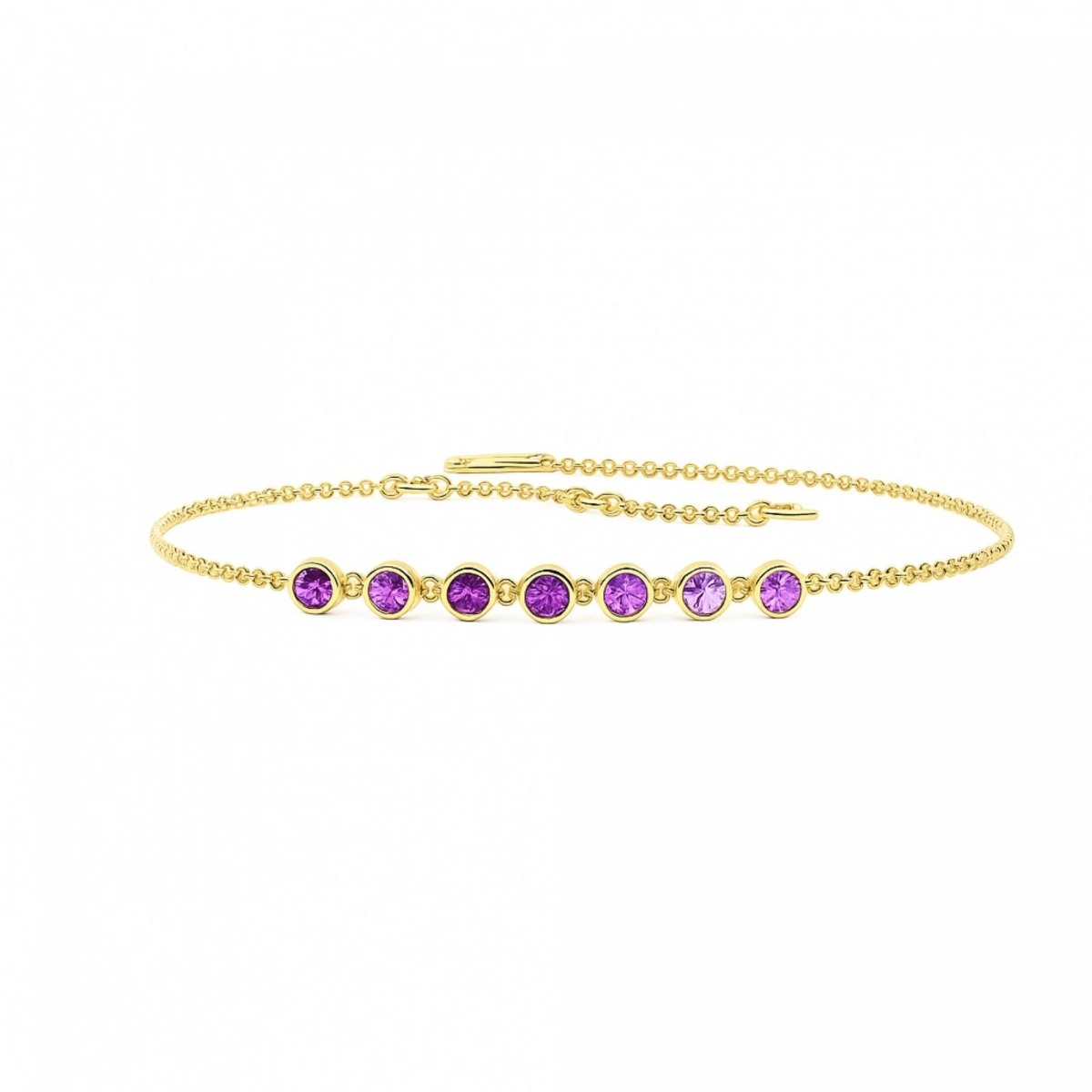 Horizon Mor Taşlı Altın Bileklik