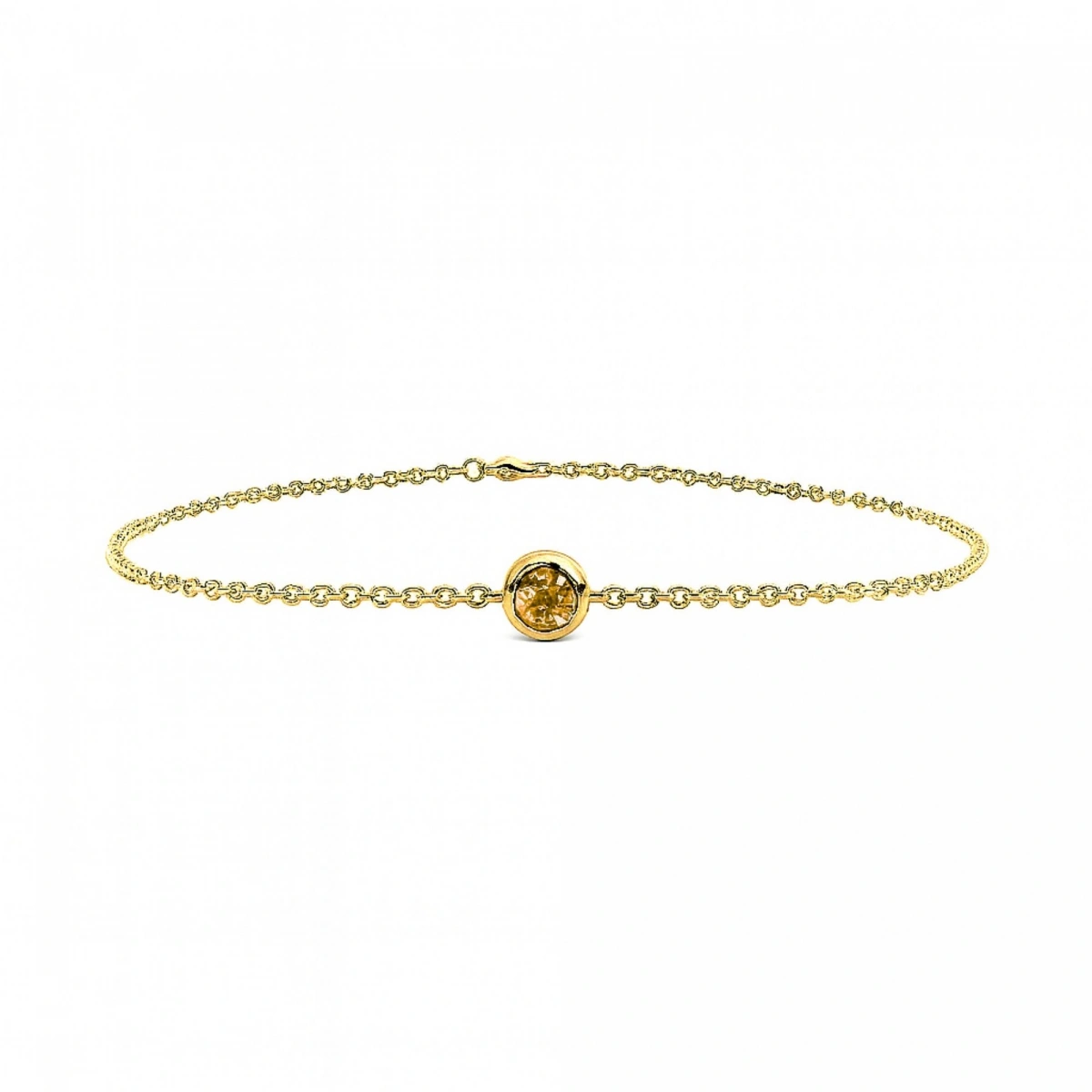 Renkli Sarı Taşlı Altın Bileklik