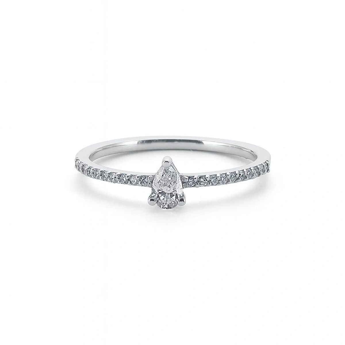 Damla Taşlı Zarif Altın Yüzük