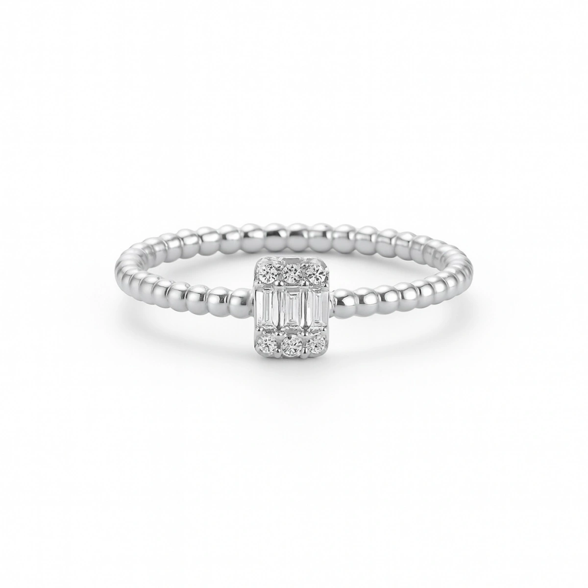 Baget Taşlı Modern Altın Yüzük