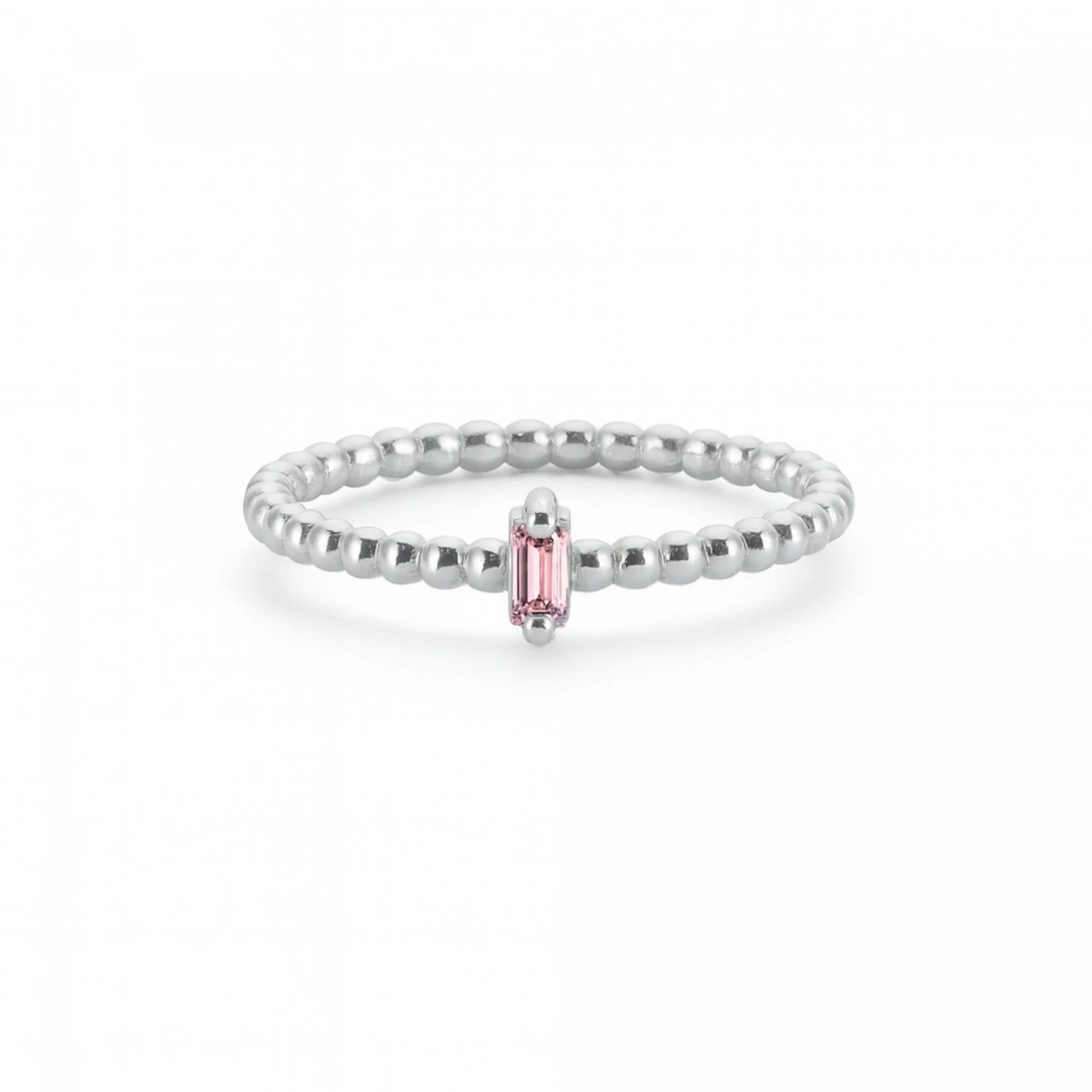 Renkli Pembe Baget Taşlı Toplu Altın Yüzük