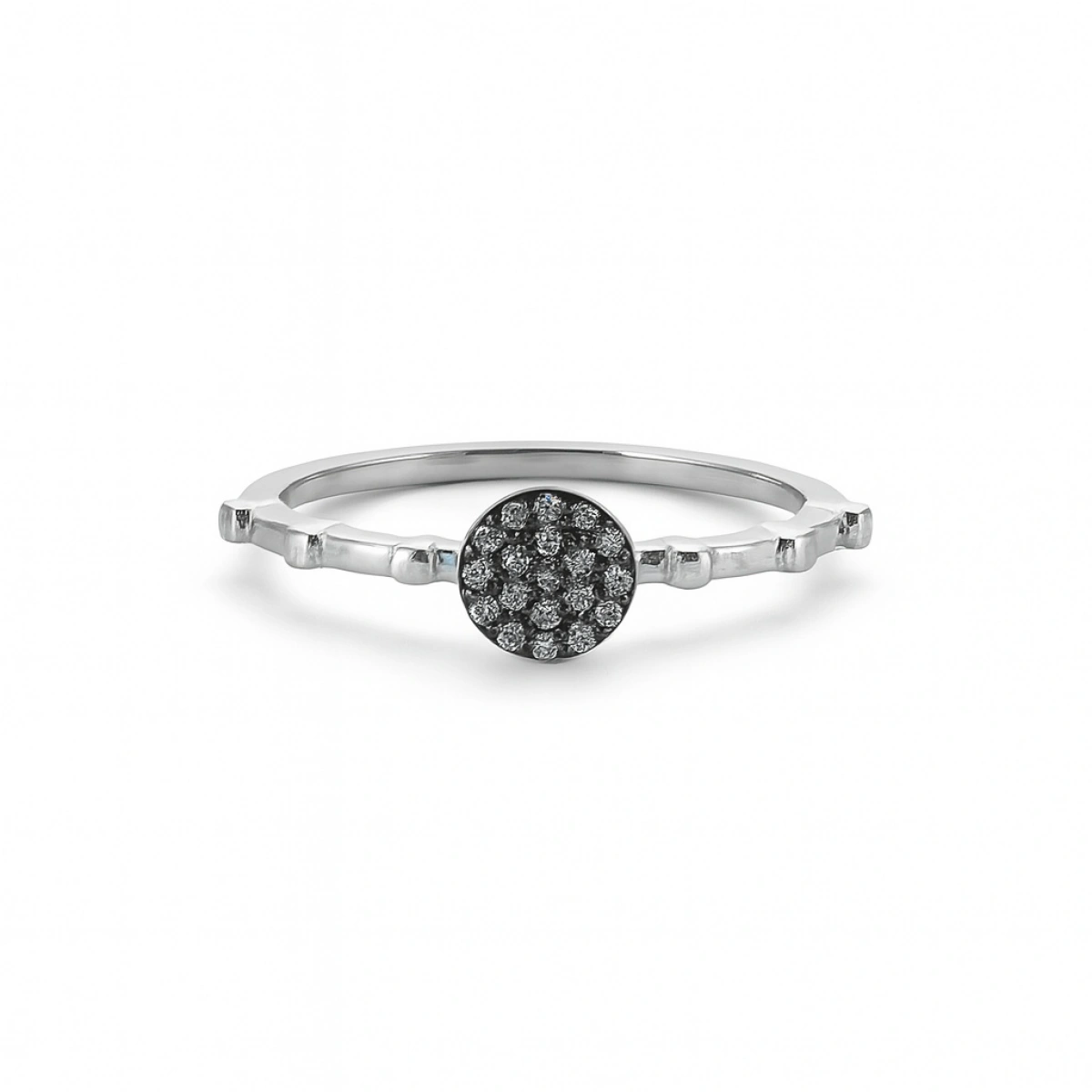 Yuvarlak Pave Altın Yüzük