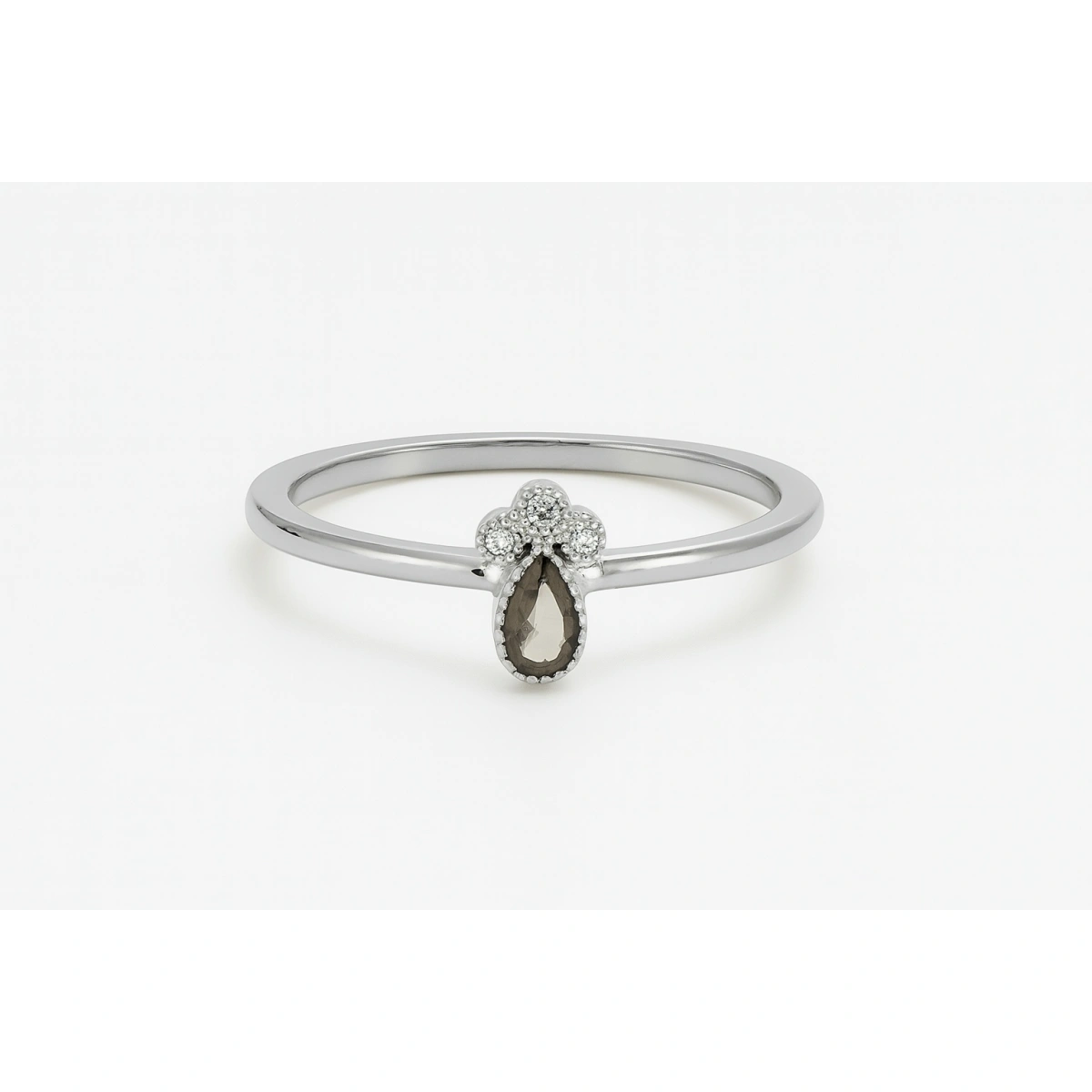 Badem Damla Taşlı Pırlanta Yüzük