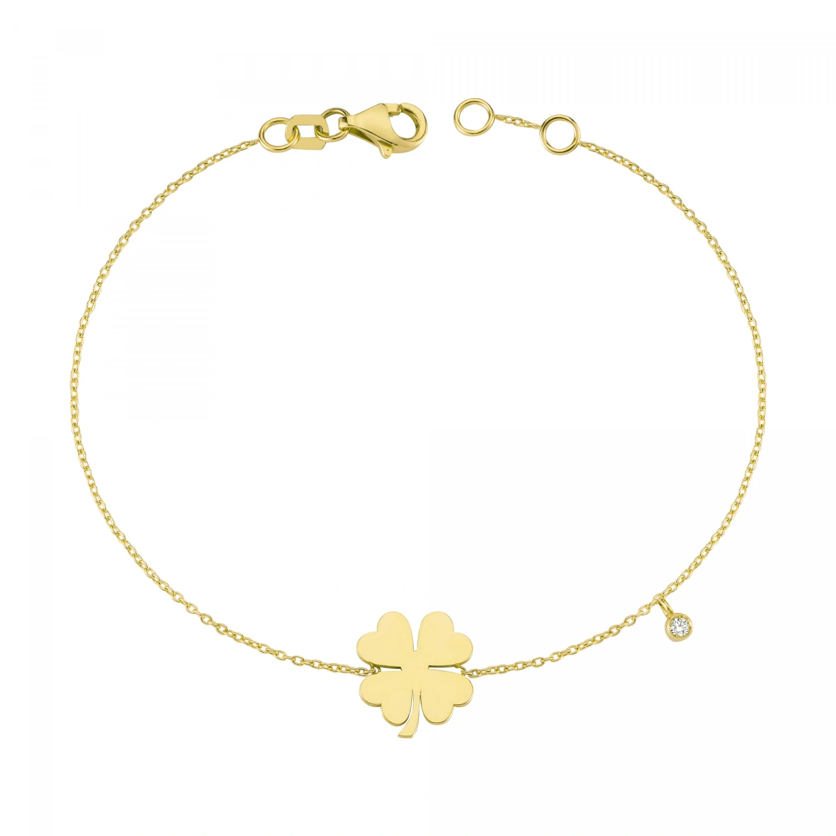 Dört Yapraklı Yonca Pırlanta Bileklik