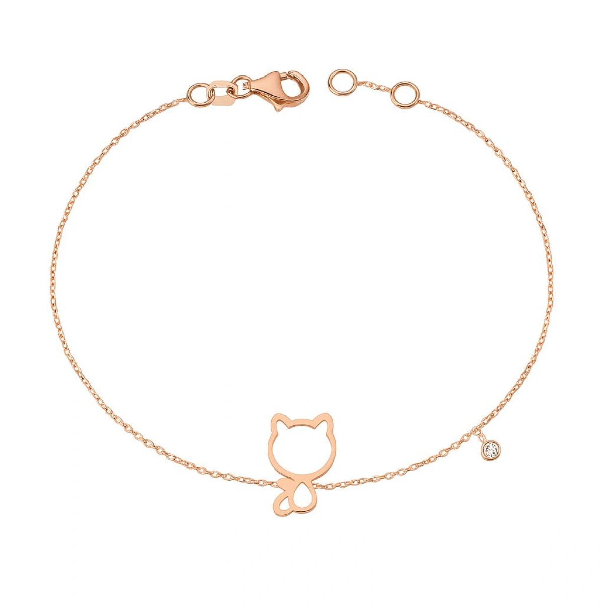 Kedi Dostum Pırlanta Bileklik