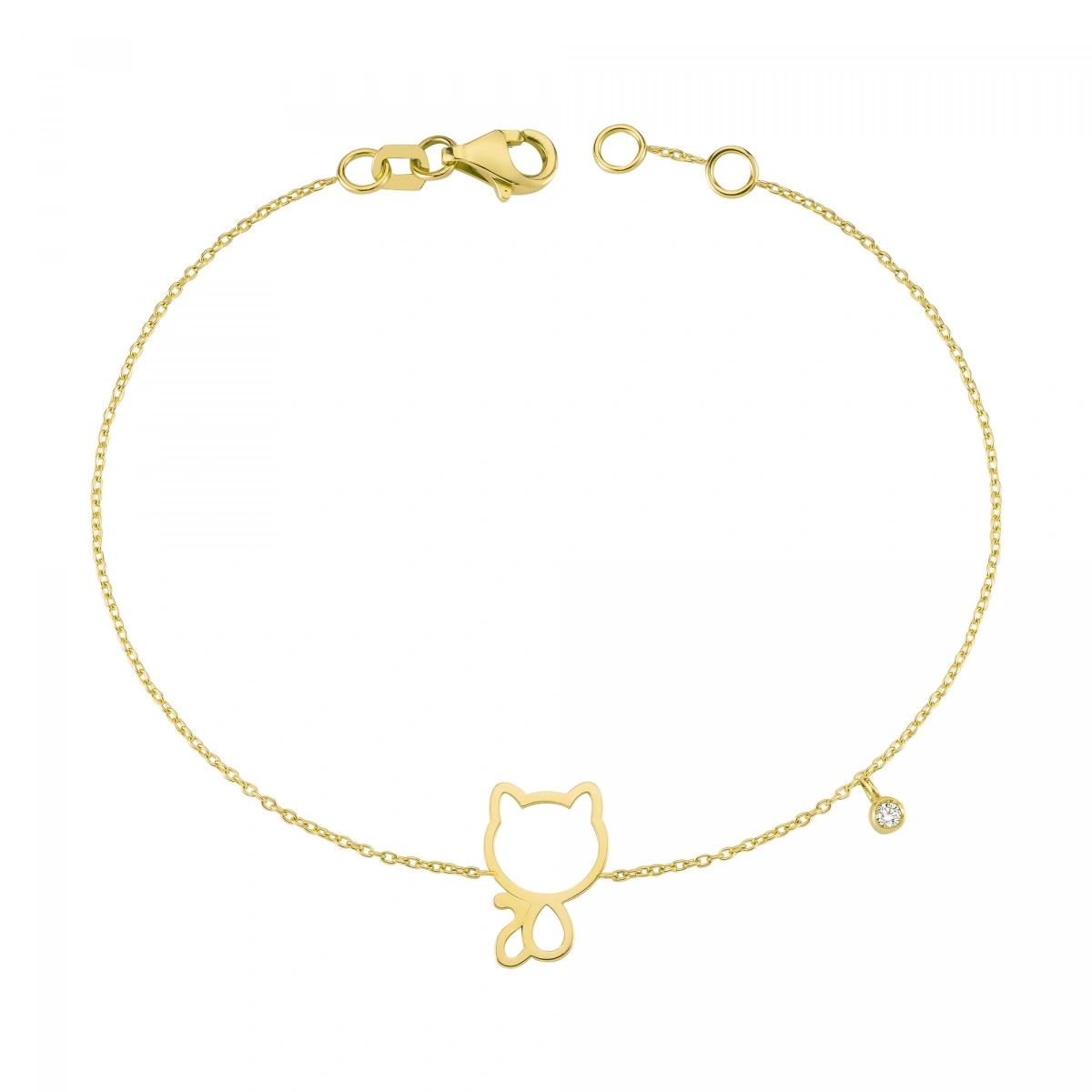 Kedi Dostum Pırlanta Bileklik