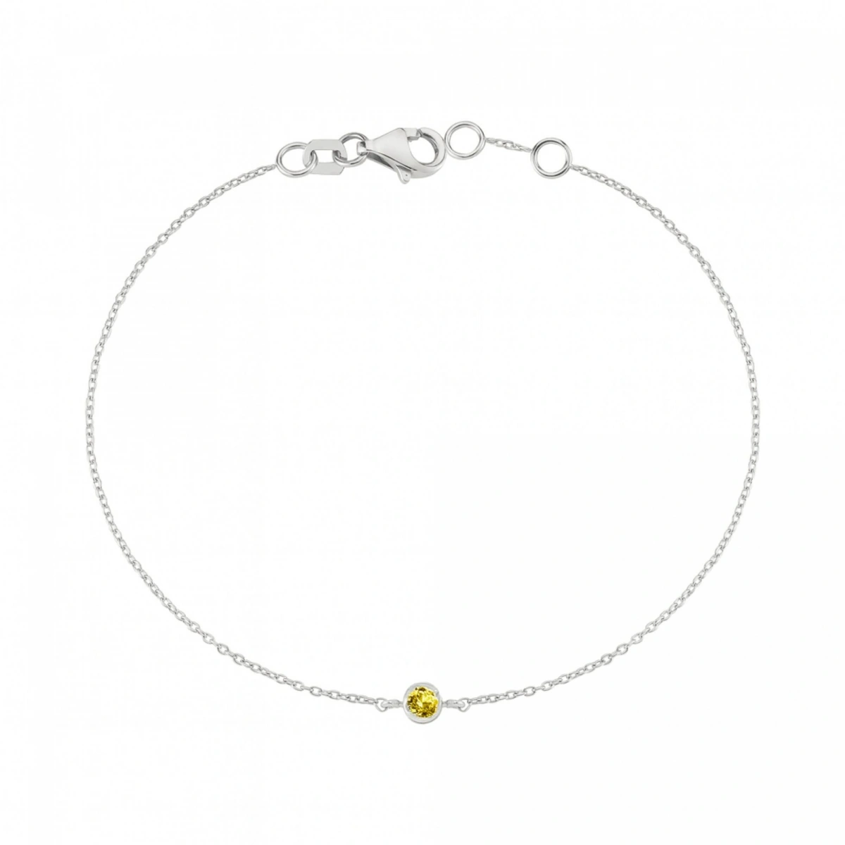 Renkli Sarı Taşlı Altın Bileklik