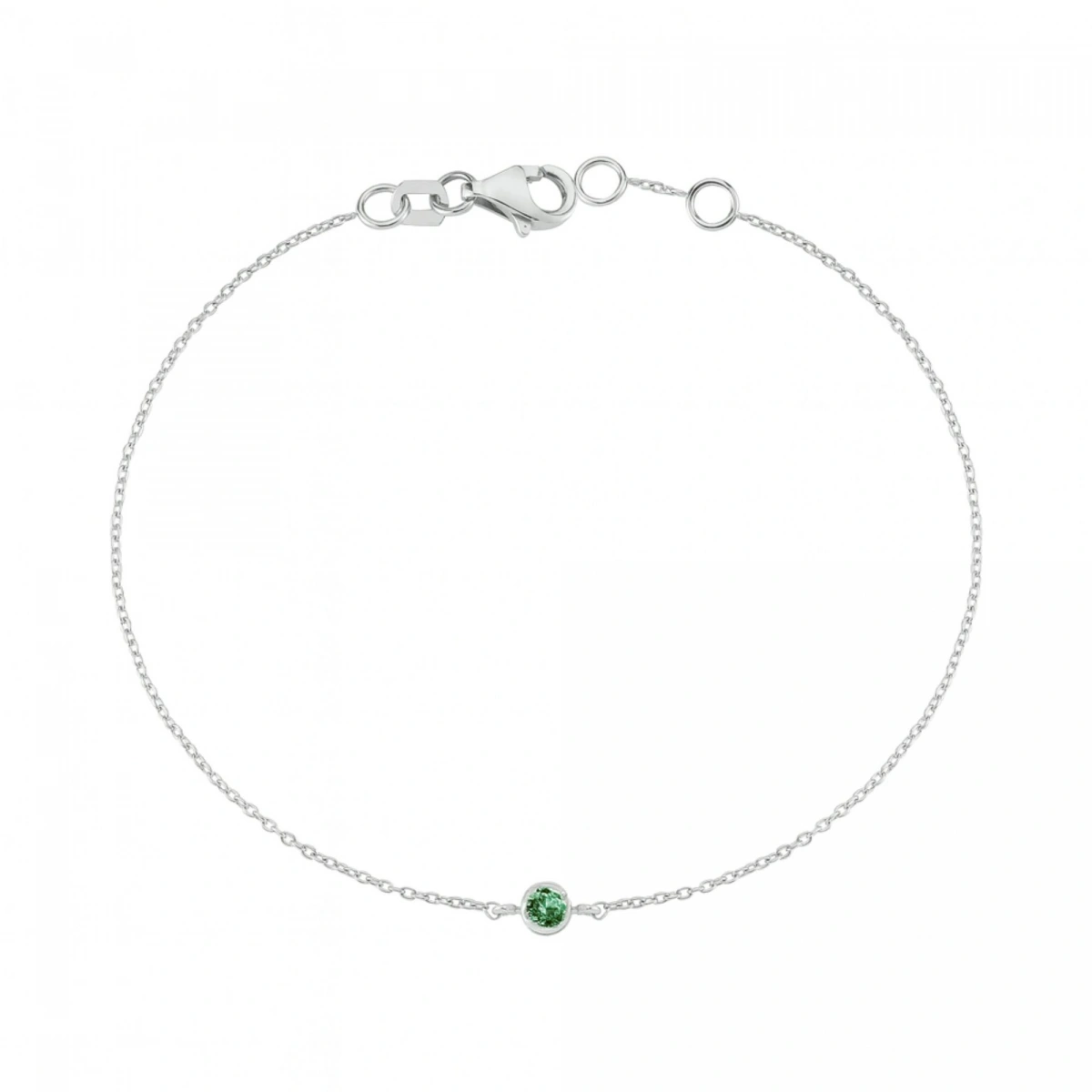 Renkli Yeşil Taşlı Altın Bileklik