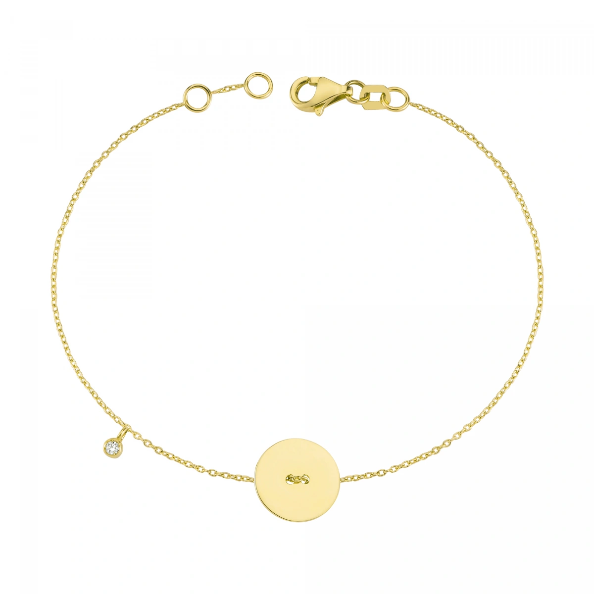 Yuvarlak Lazer Kesim Pırlanta Bileklik