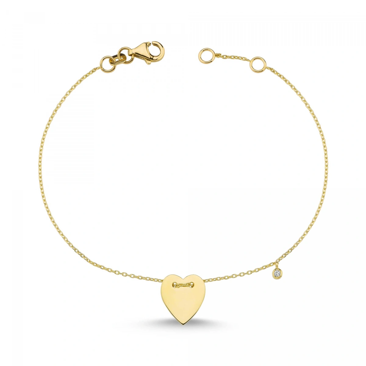 Kalp Pırlanta Bileklik