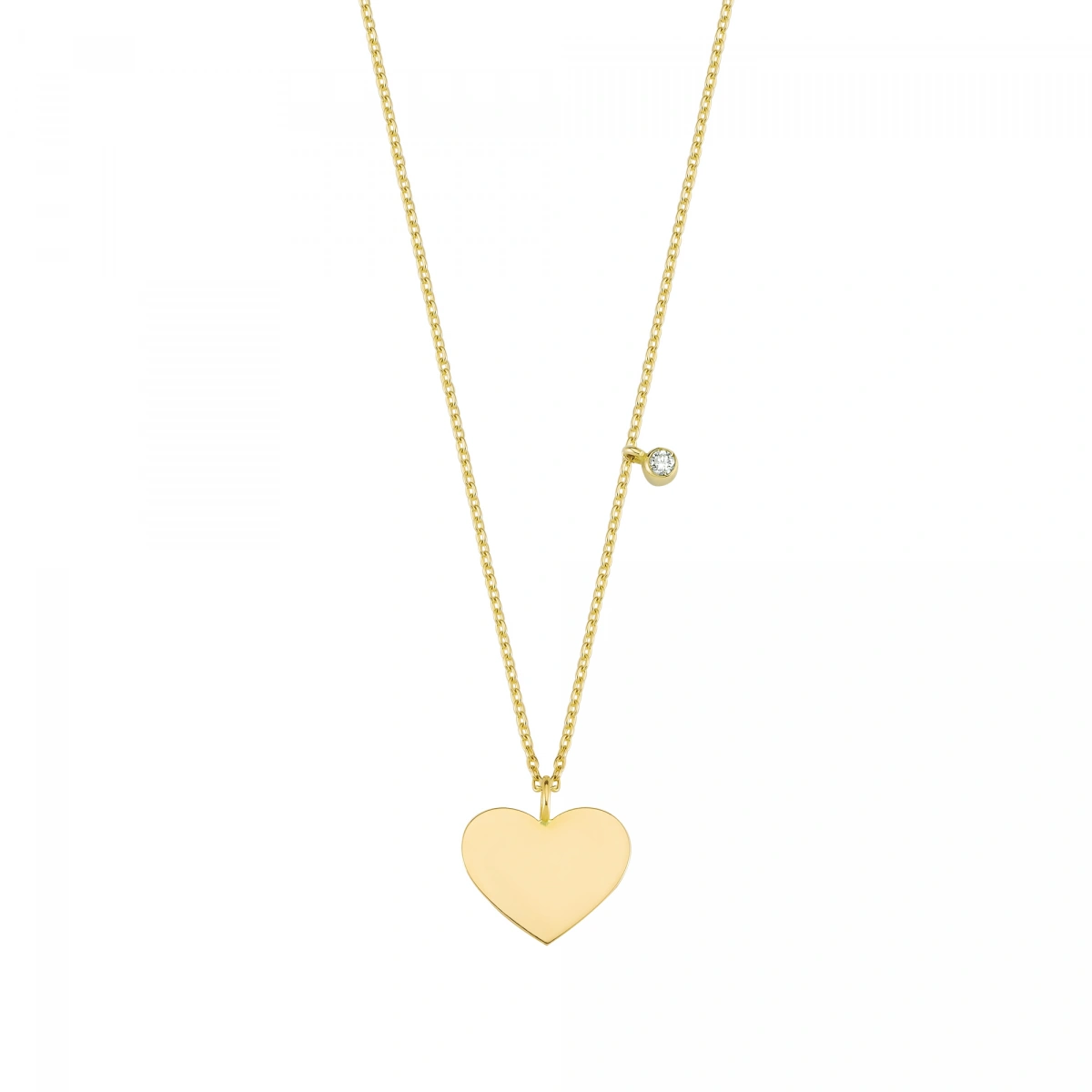 Kalp Pırlanta Kolye