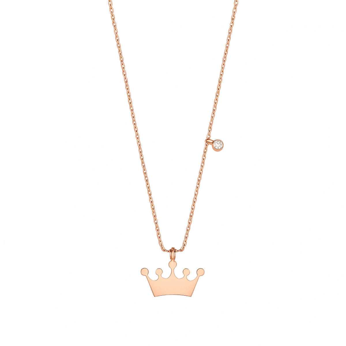 Prenses Taç Pırlanta Kolye