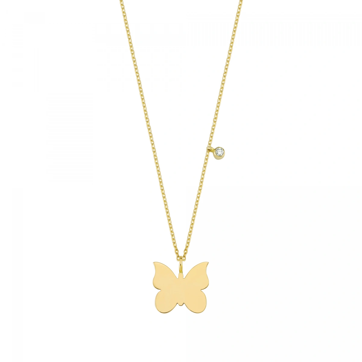 Kelebek Pırlanta Kolye