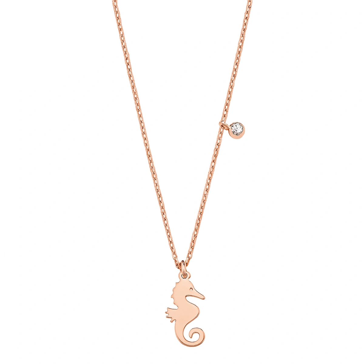 Deniz Atı Pırlanta Kolye