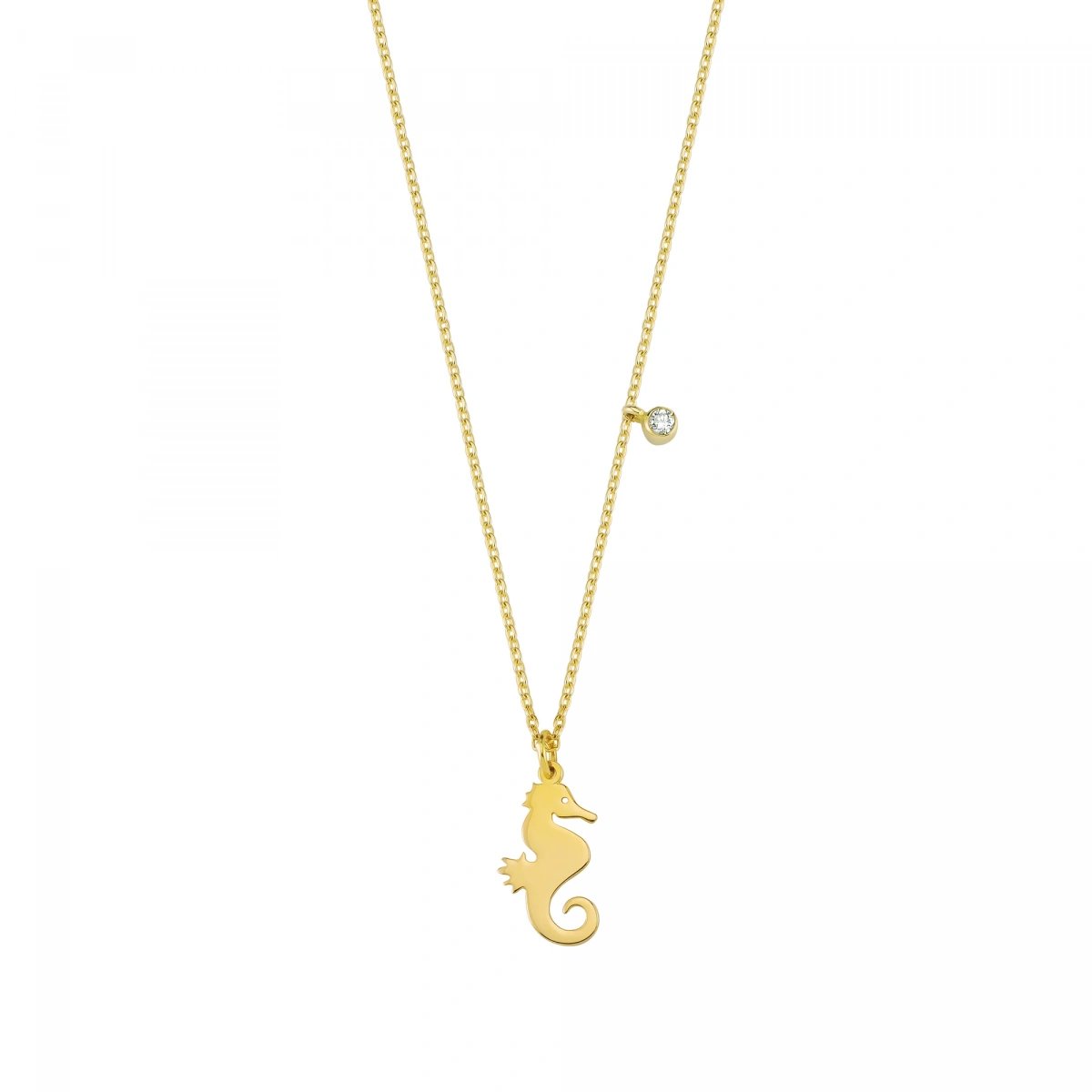 Deniz Atı Pırlanta Kolye