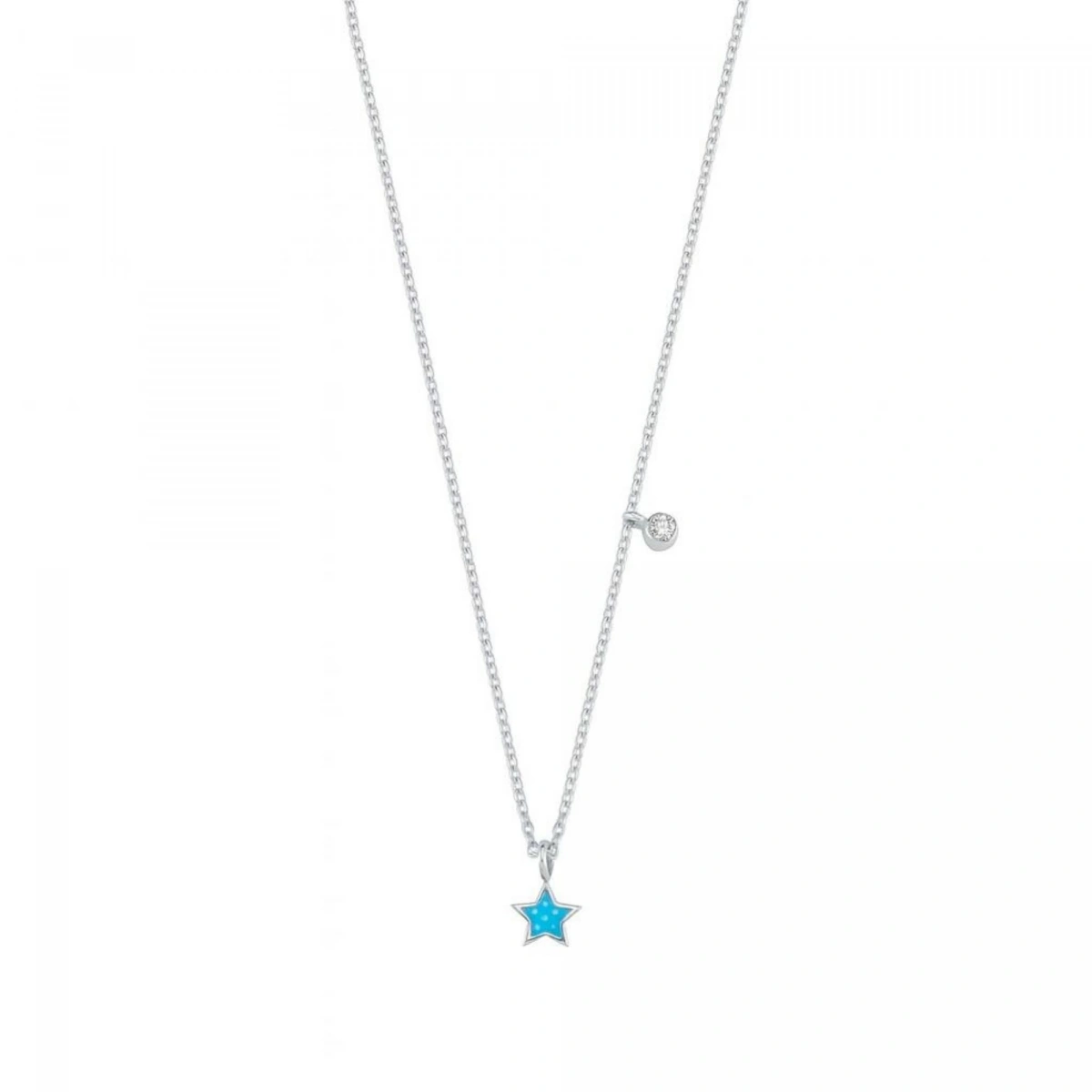 Mineli Yıldız Pırlanta Kolye