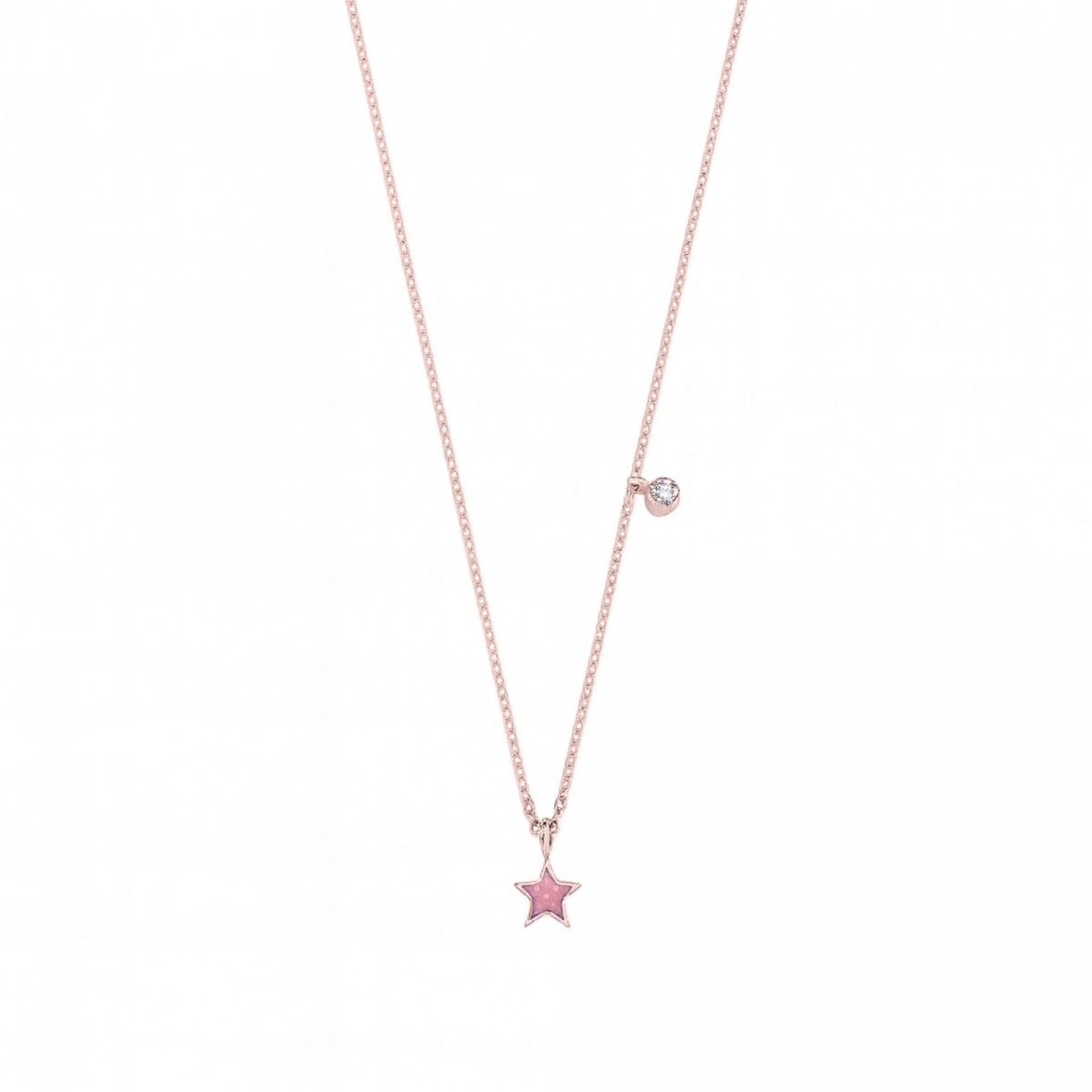 Mineli Yıldız Pırlanta Kolye