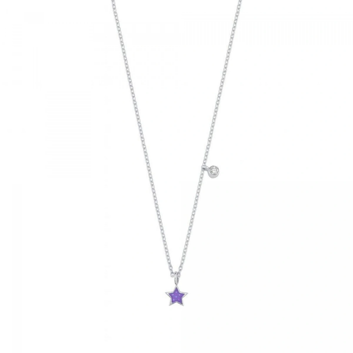 Mineli Yıldız Pırlanta Kolye