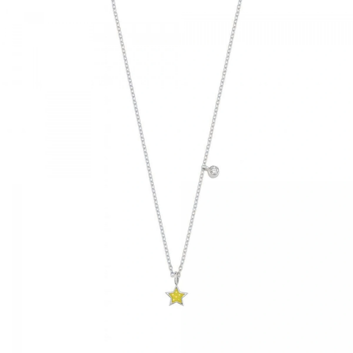 Mineli Yıldız Pırlanta Kolye