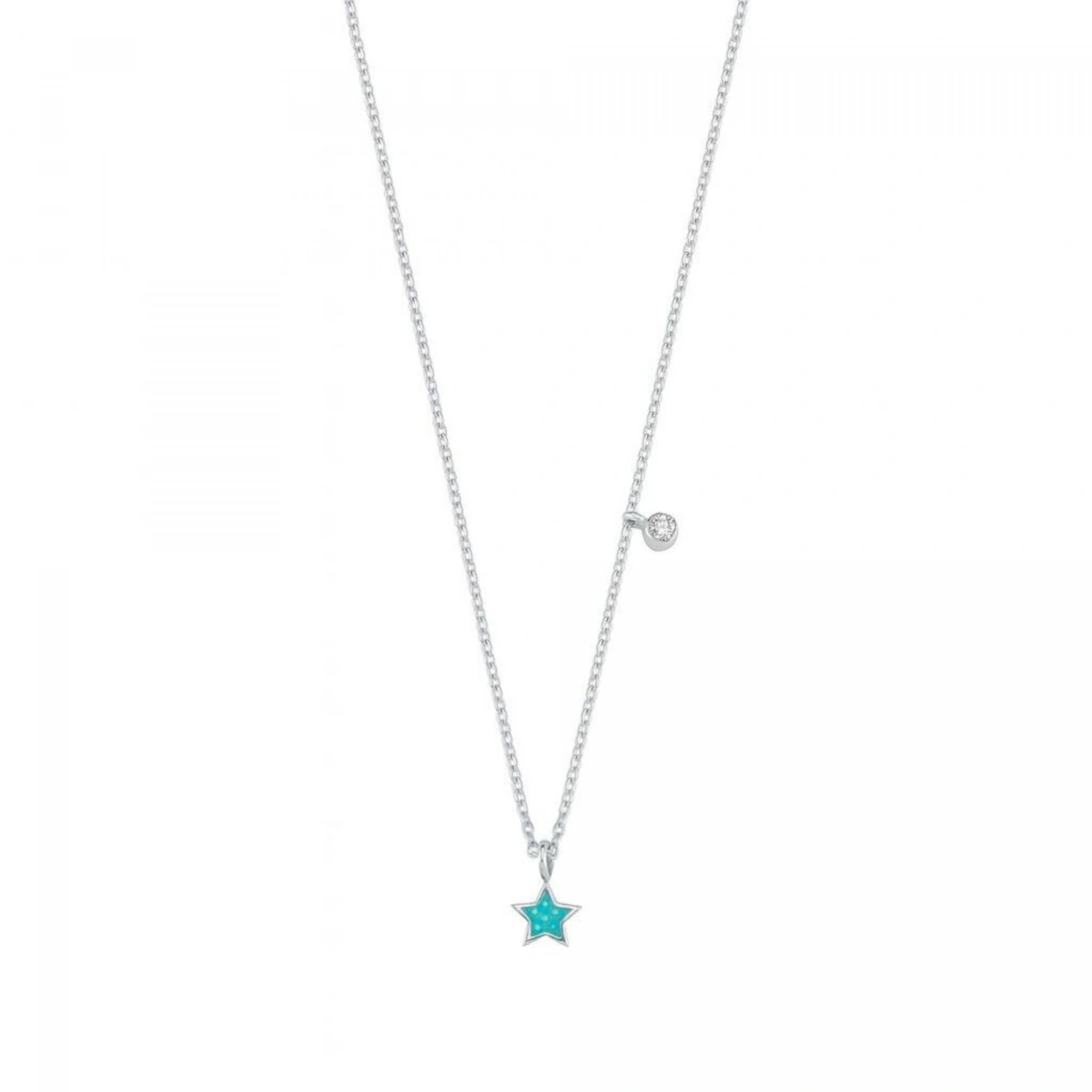 Mineli Yıldız Pırlanta Kolye