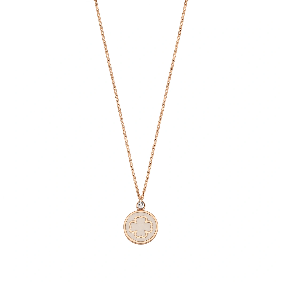 Sedef Mineli Yonca Pırlanta Kolye