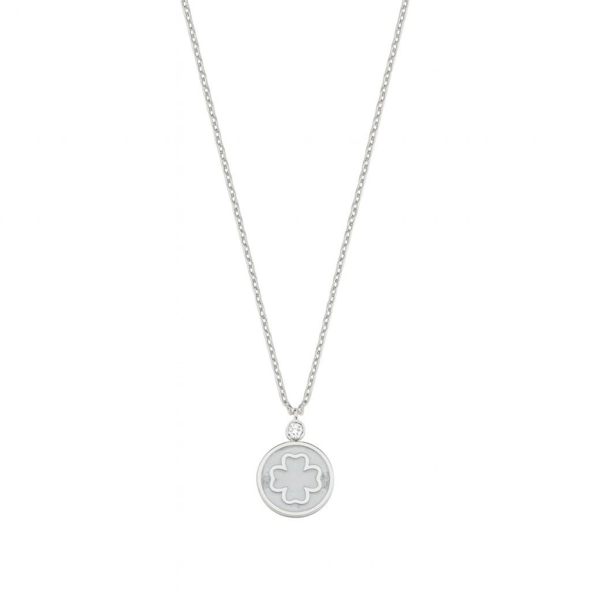 Sedef Mineli Yonca Pırlanta Kolye