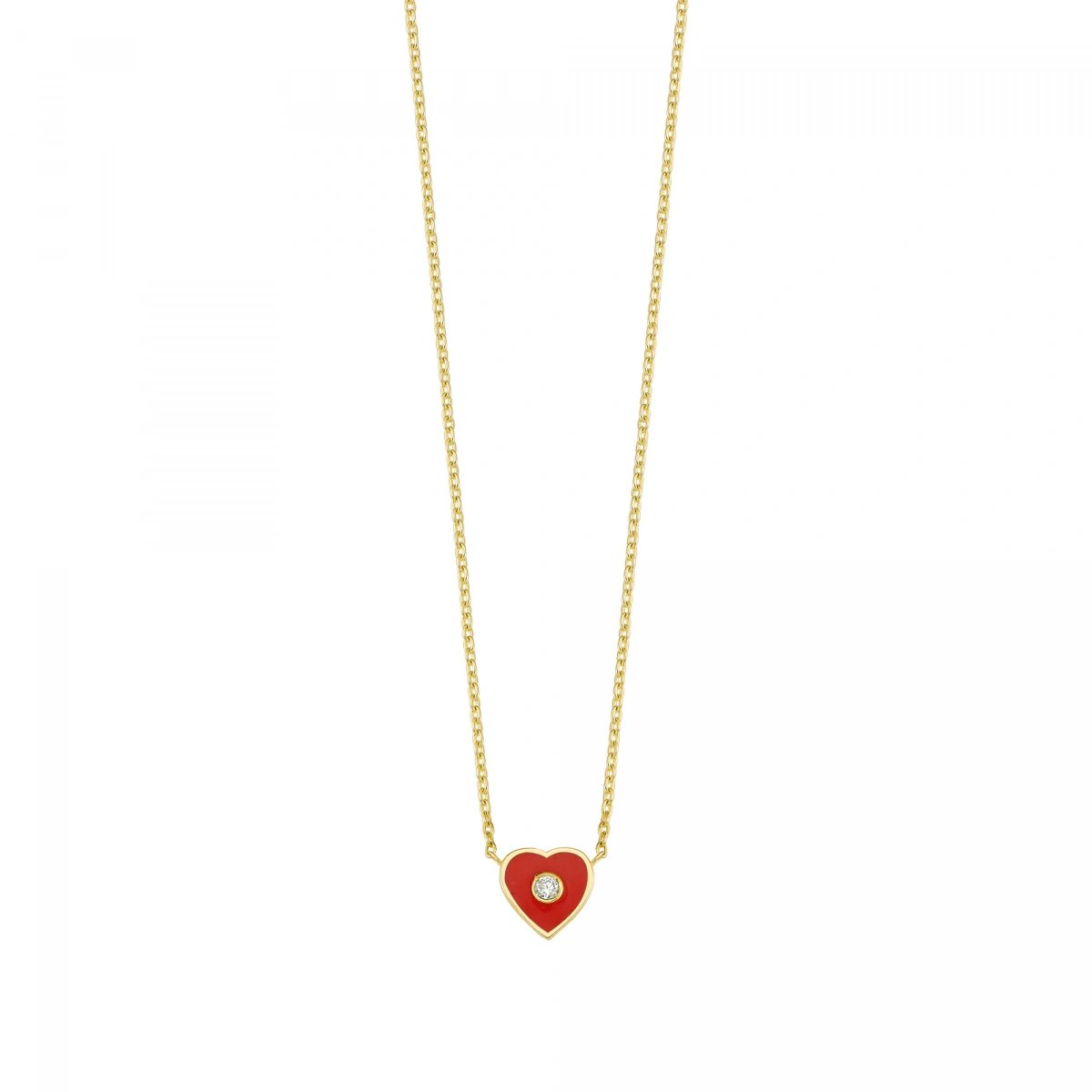 Kalbimin Merkezi Mineli Pırlanta Kolye