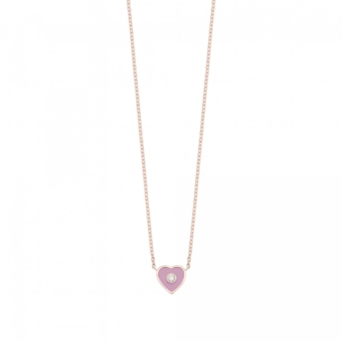 Kalbimin Merkezi Mineli Pırlanta Kolye