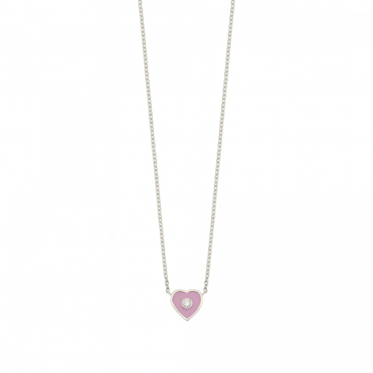 Kalbimin Merkezi Mineli Pırlanta Kolye