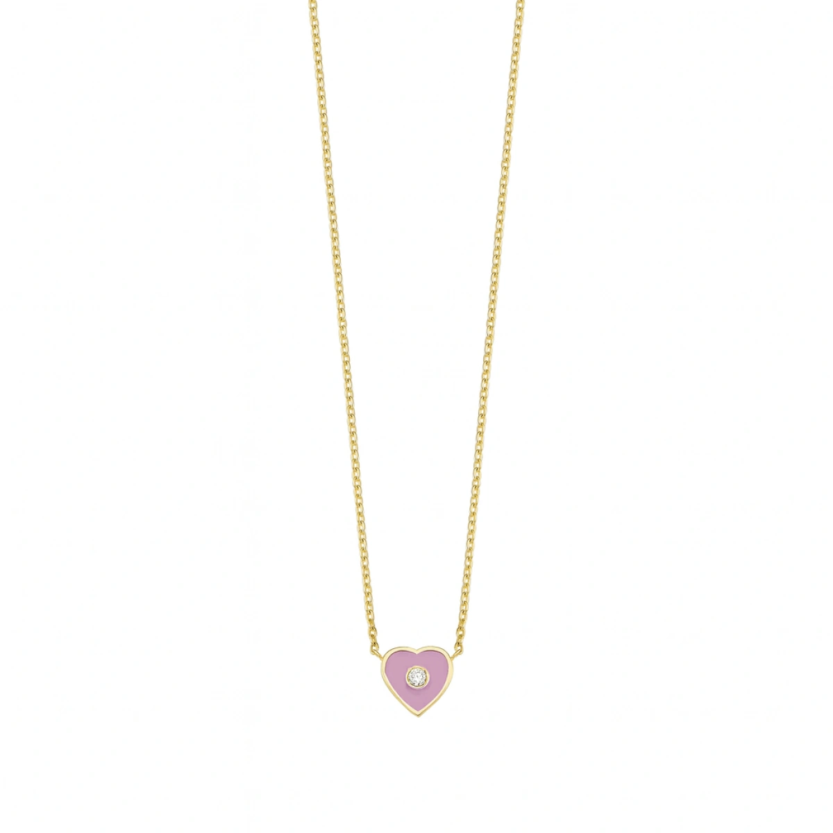 Kalbimin Merkezi Mineli Pırlanta Kolye