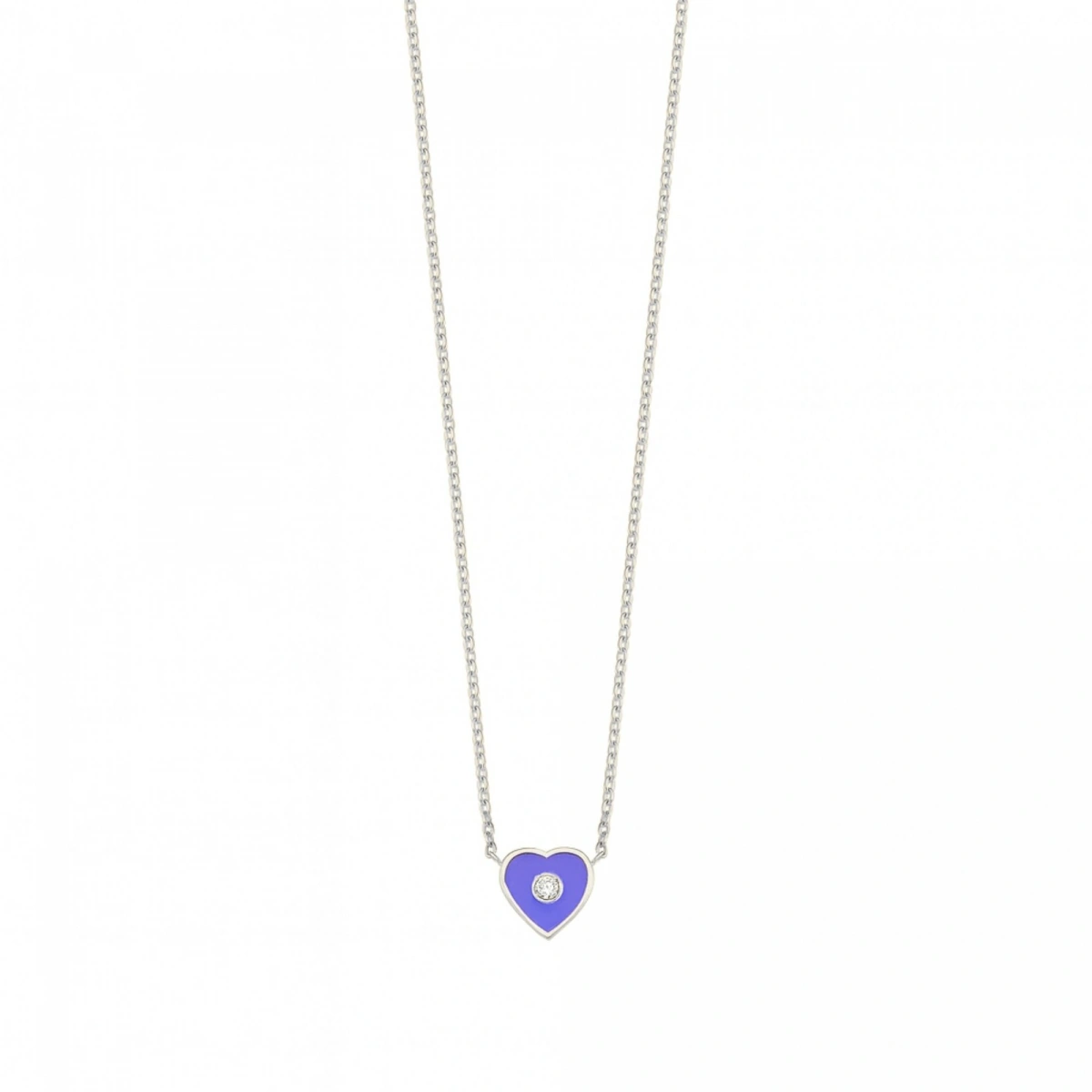 Kalbimin Merkezi Mineli Pırlanta Kolye