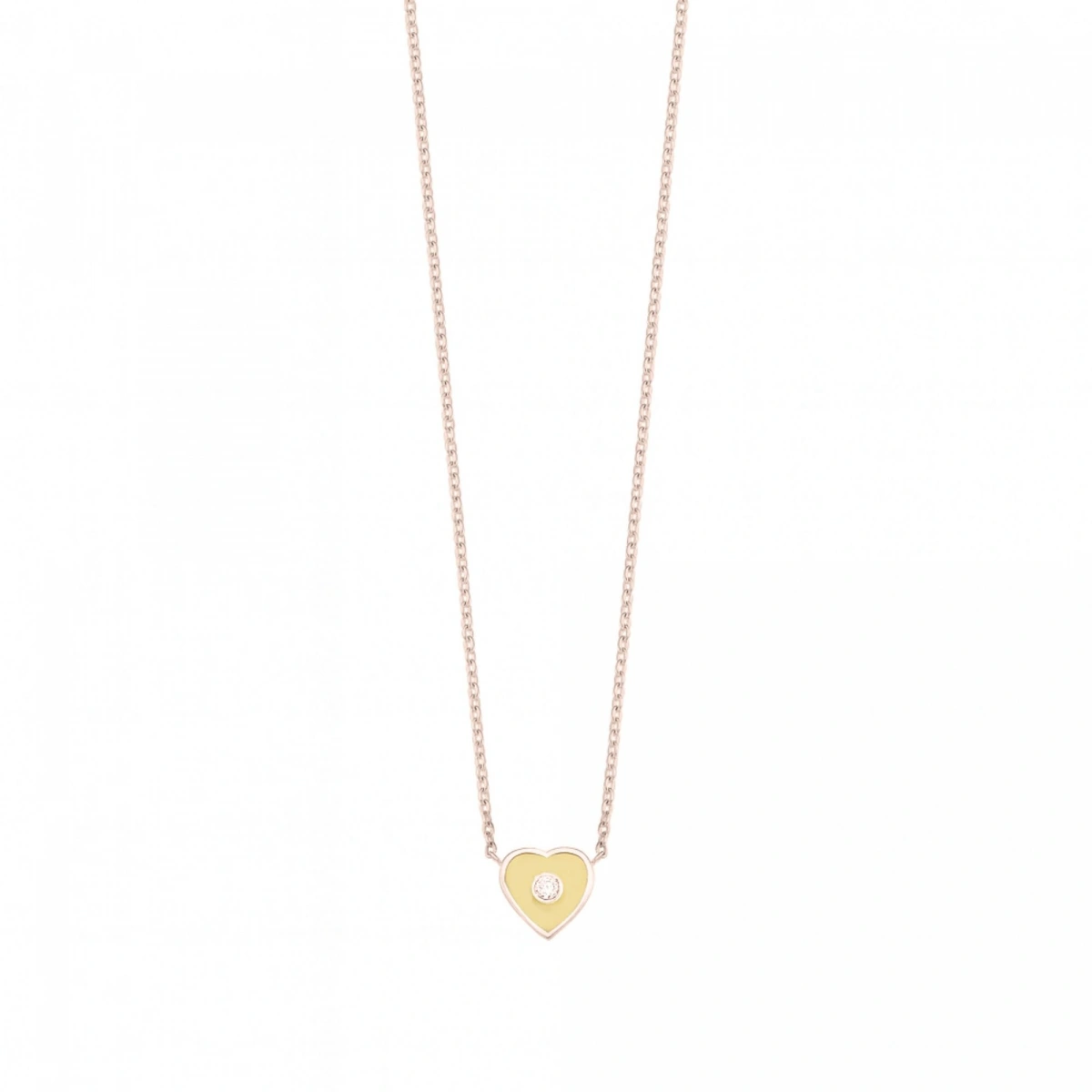 Kalbimin Merkezi Mineli Pırlanta Kolye